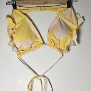 Aerie Yellow and White Swim Coverup